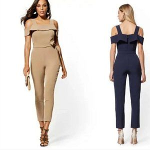 New York and Company Cold Shoulder Jumpsuit